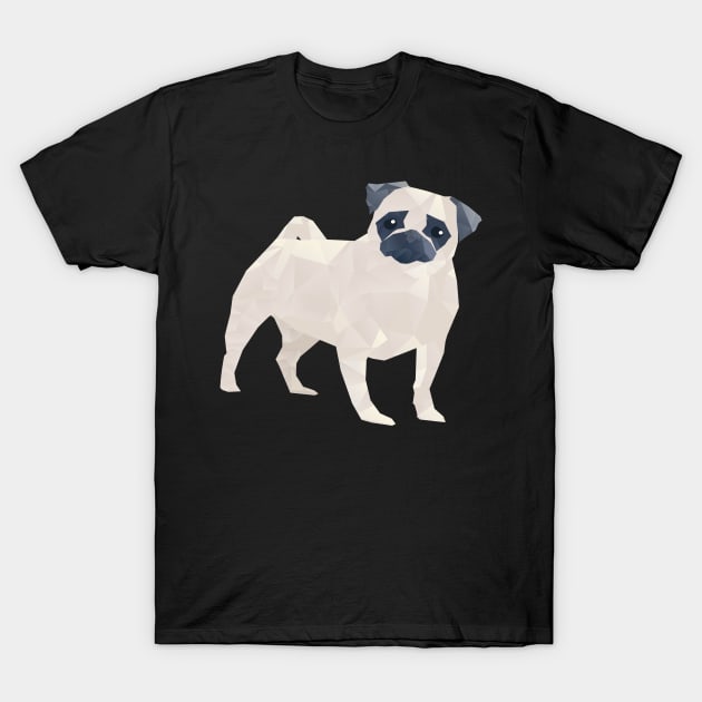 Polygon Pug Dogs T-Shirt by Foxxy Merch